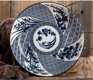 Blue And White Porcelain Japanese Dinner Plates