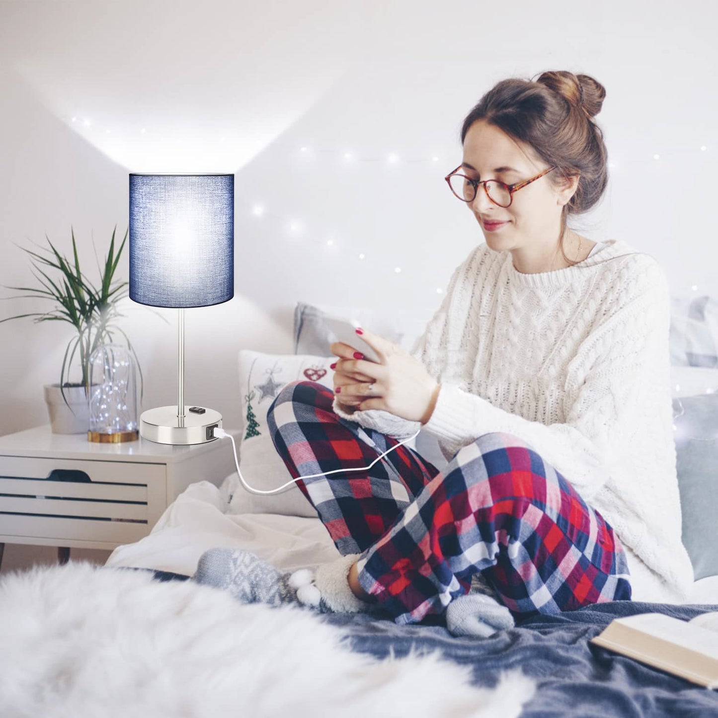Table Lamp With USB - My Home Decor