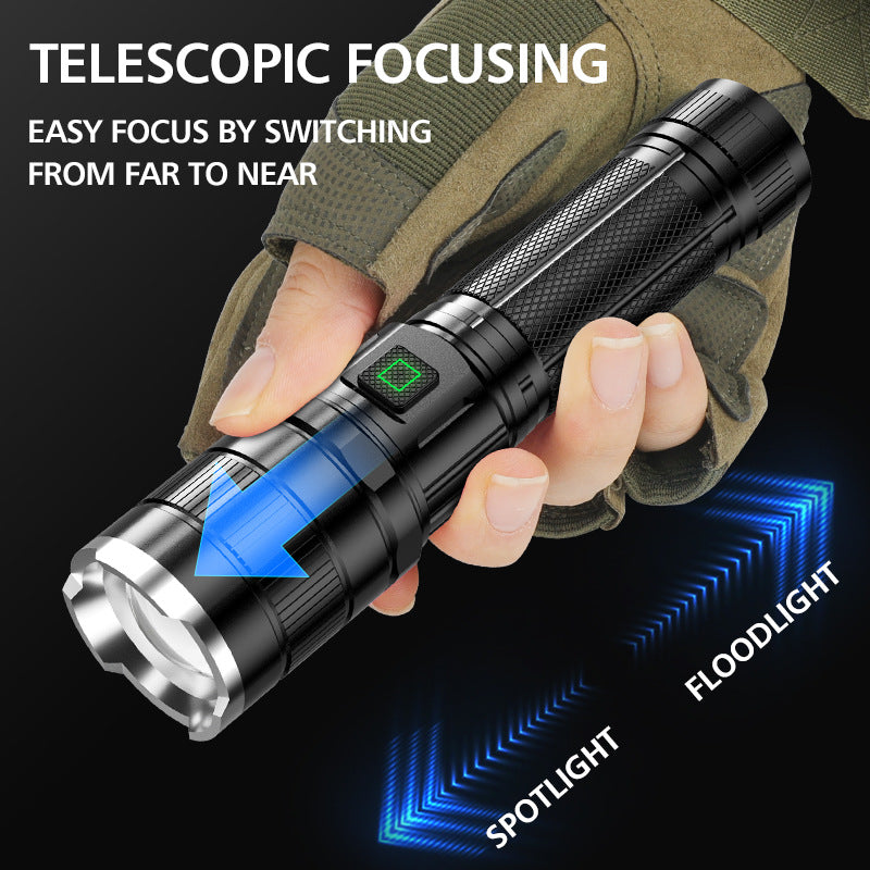 Waterproof Strong Light L2 Portable Long-range LED Rechargeable Flashlight - My Home Decor