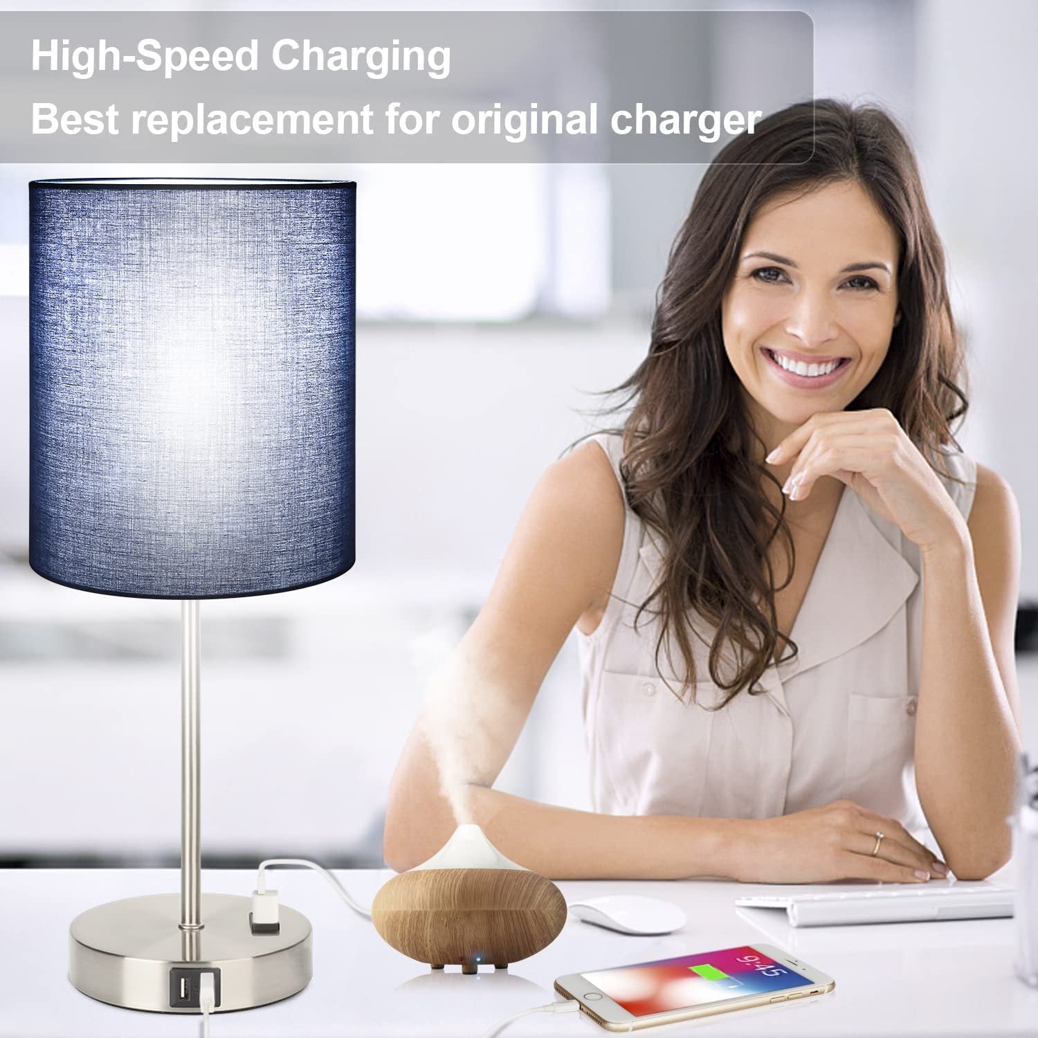 Table Lamp With USB - My Home Decor